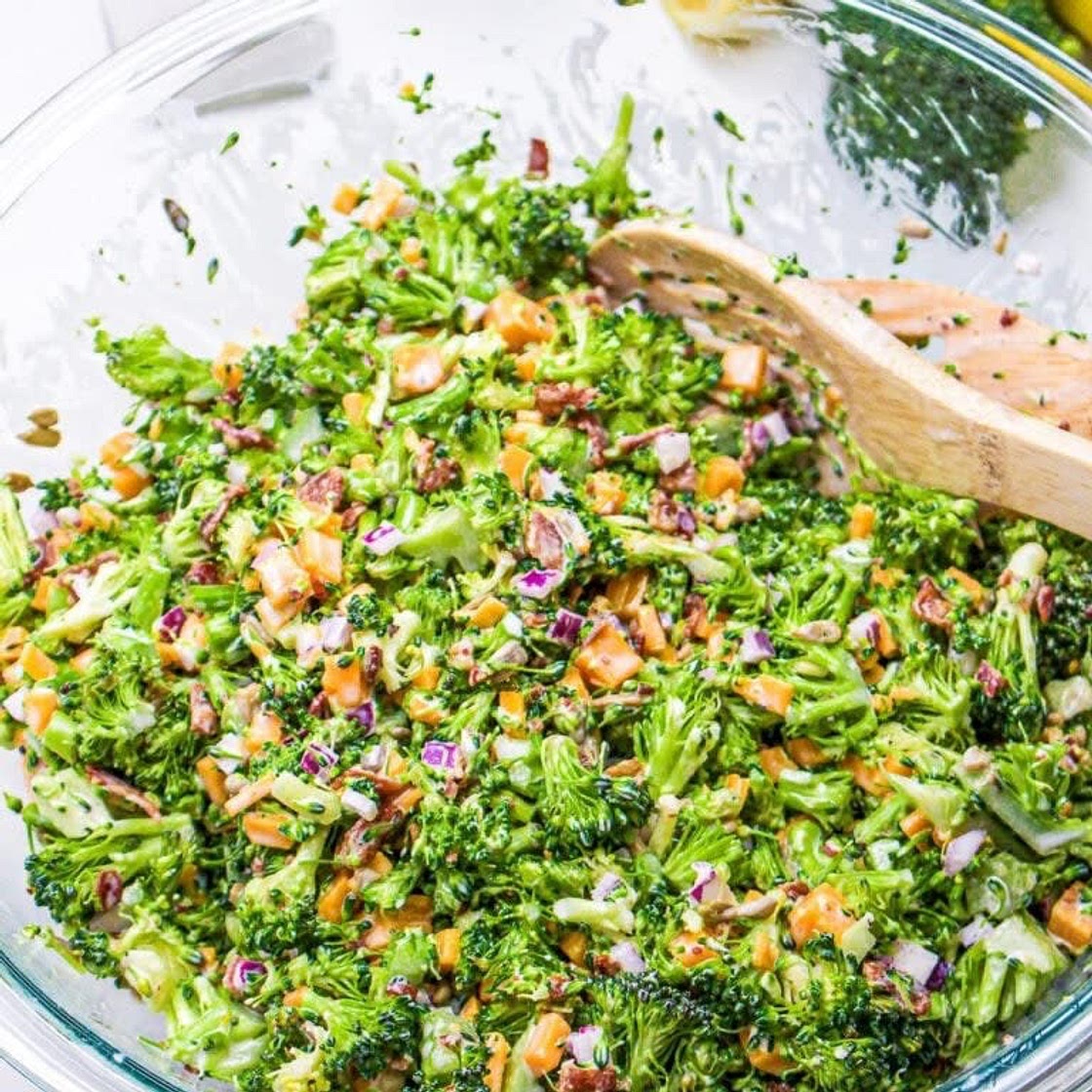 Classic Broccoli Bacon Cheddar Salad Recipe