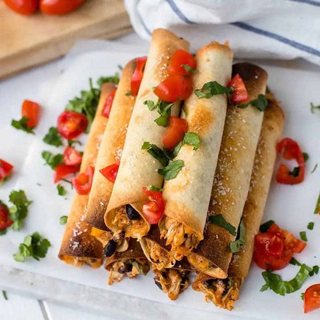 BBQ black bean taquitos