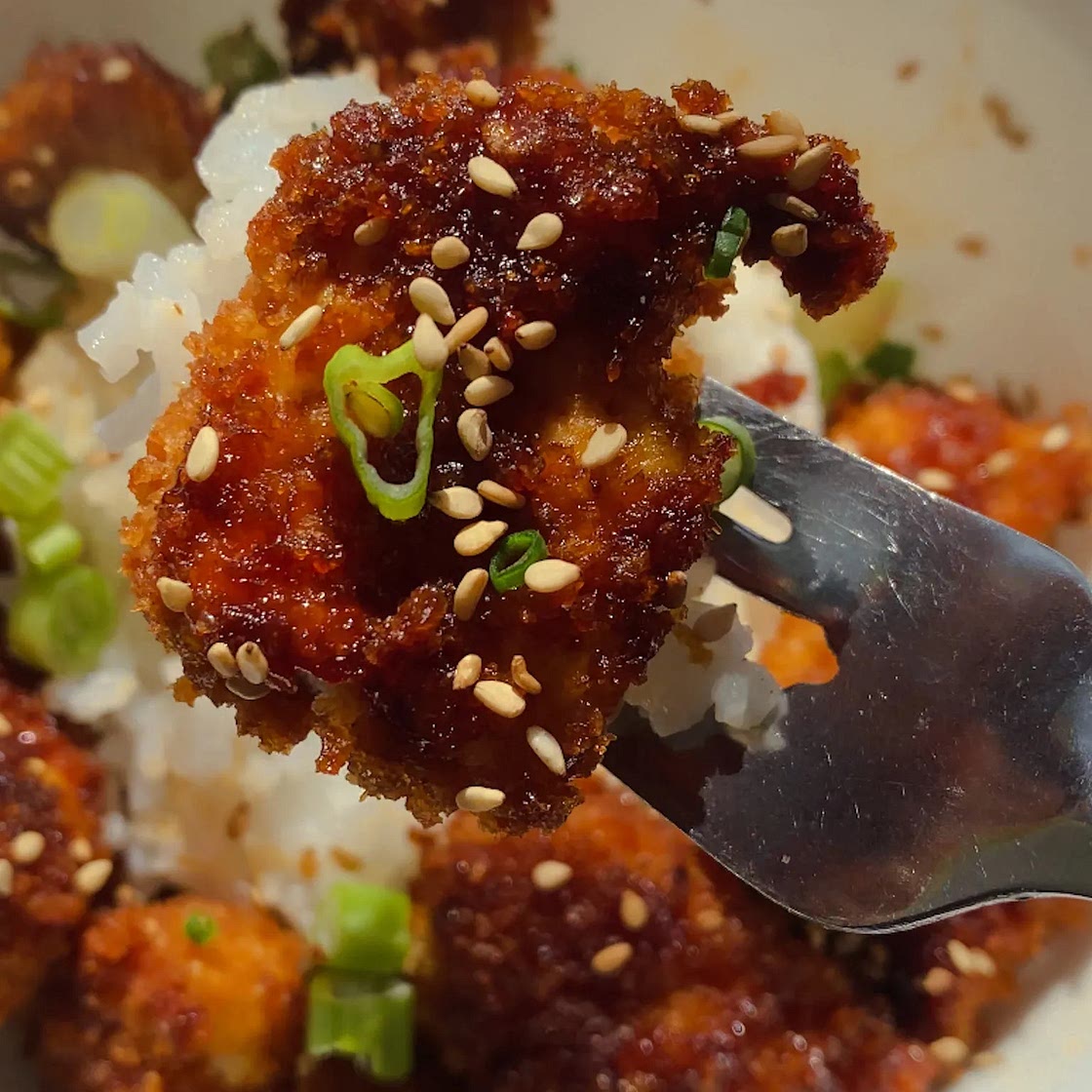 Crispy Honey Sriracha Chicken