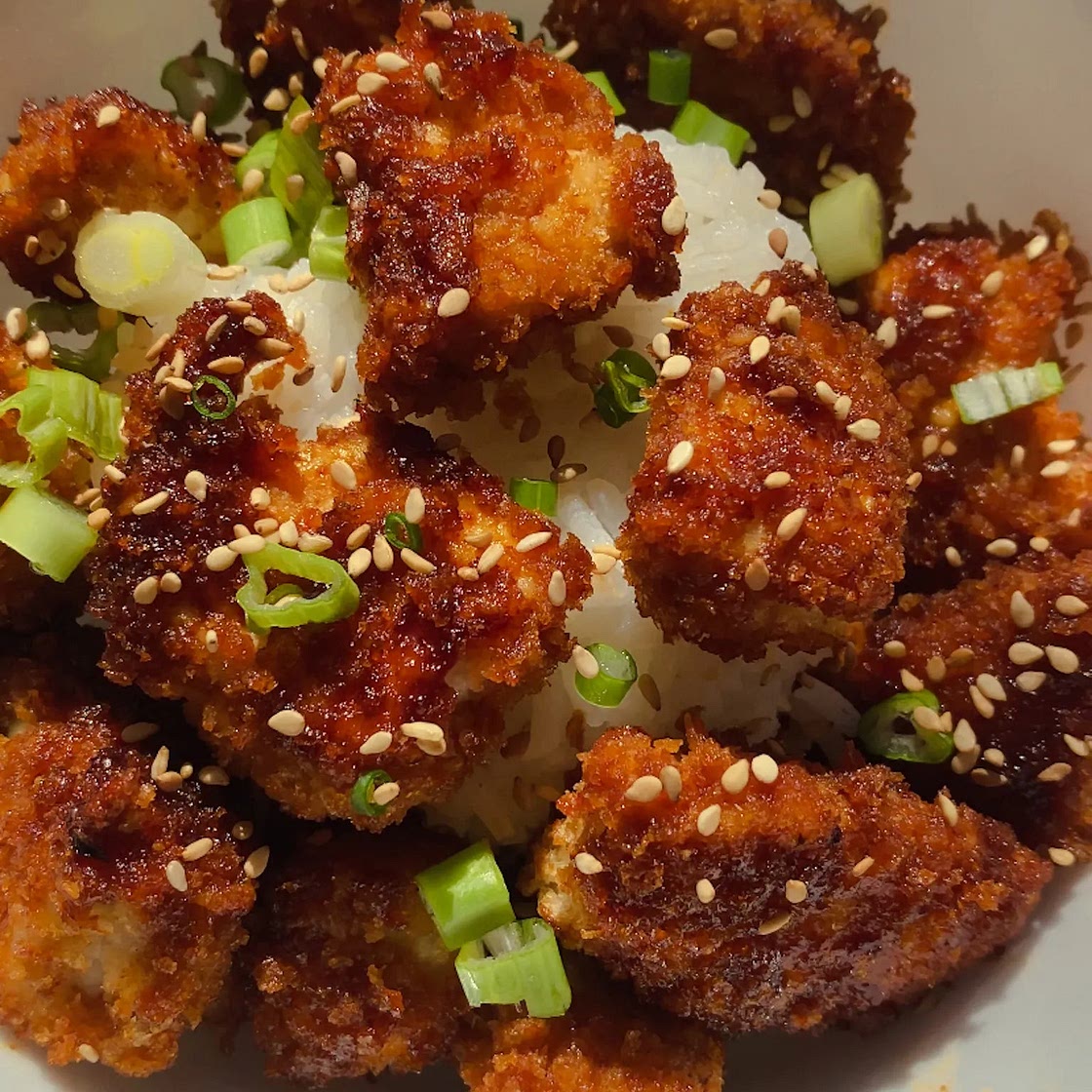 Crispy Honey Sriracha Chicken