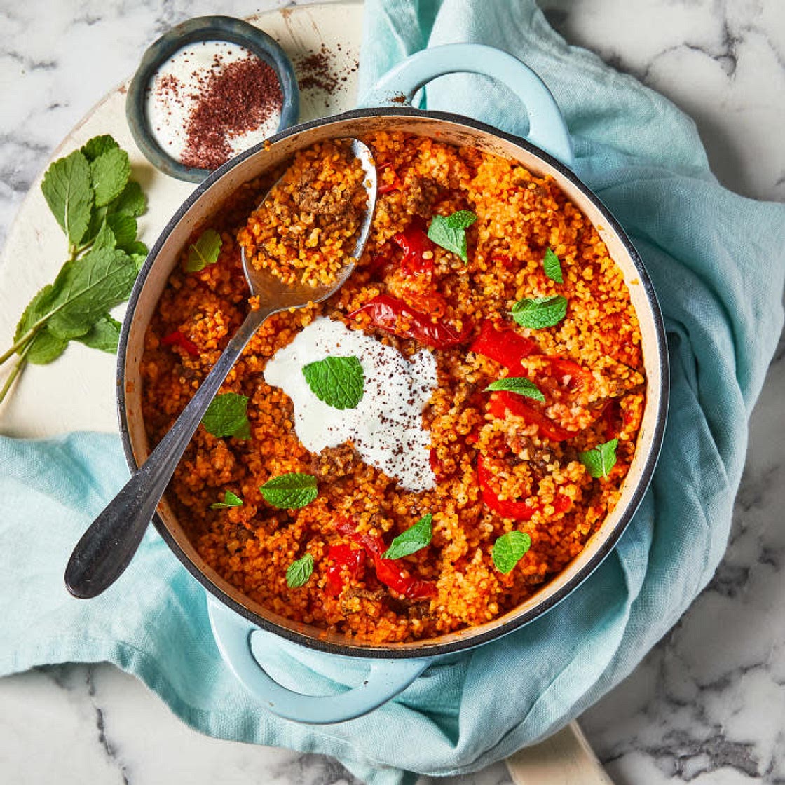 One-Pot Turkish-Style Lamb Bulgur Pilaf