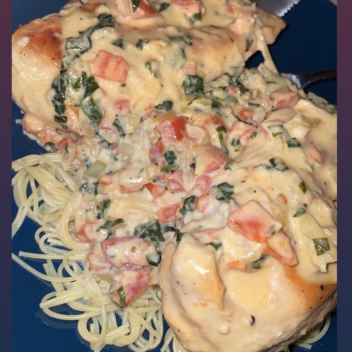 Tomato Chicken Spinach Pasta