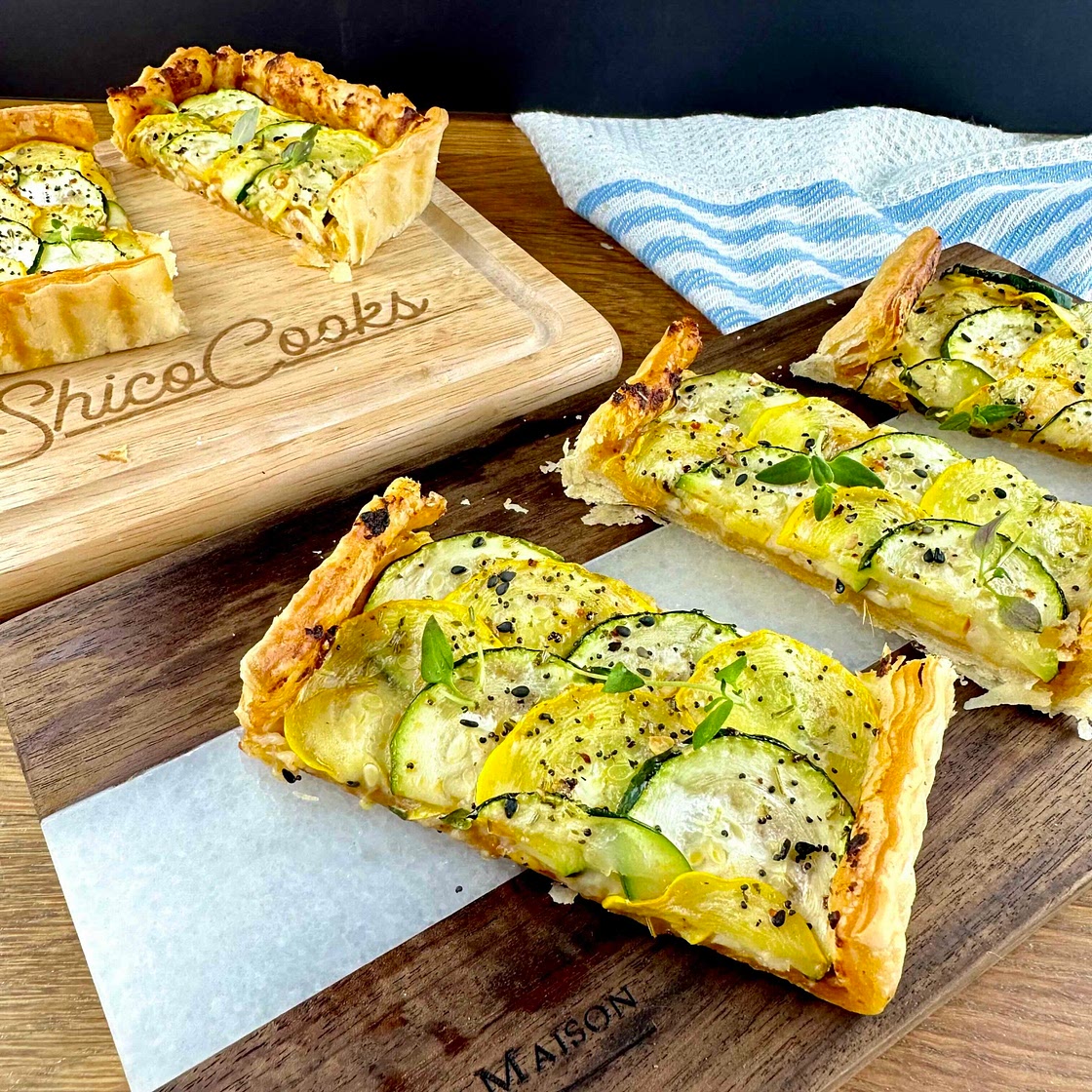 Courgette and Sun-Dried Tomato Pesto Tart