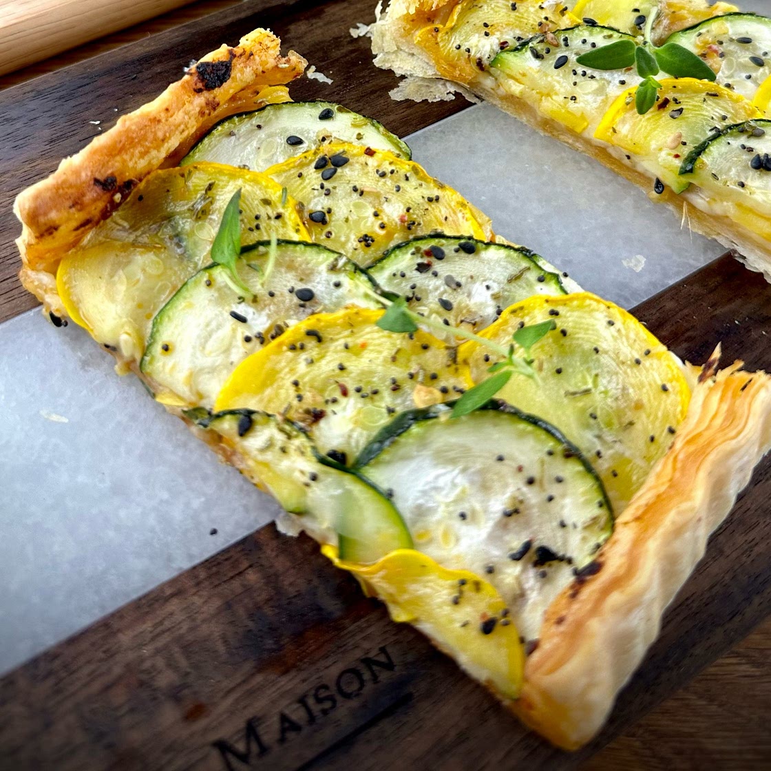 Courgette and Sun-Dried Tomato Pesto Tart
