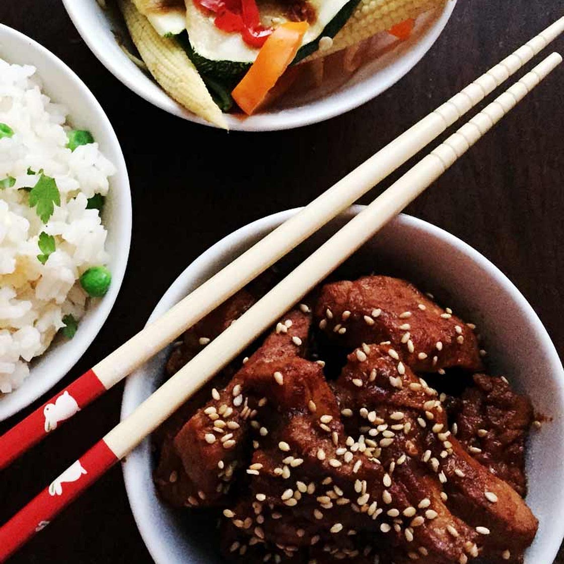 Sticky chinese pork