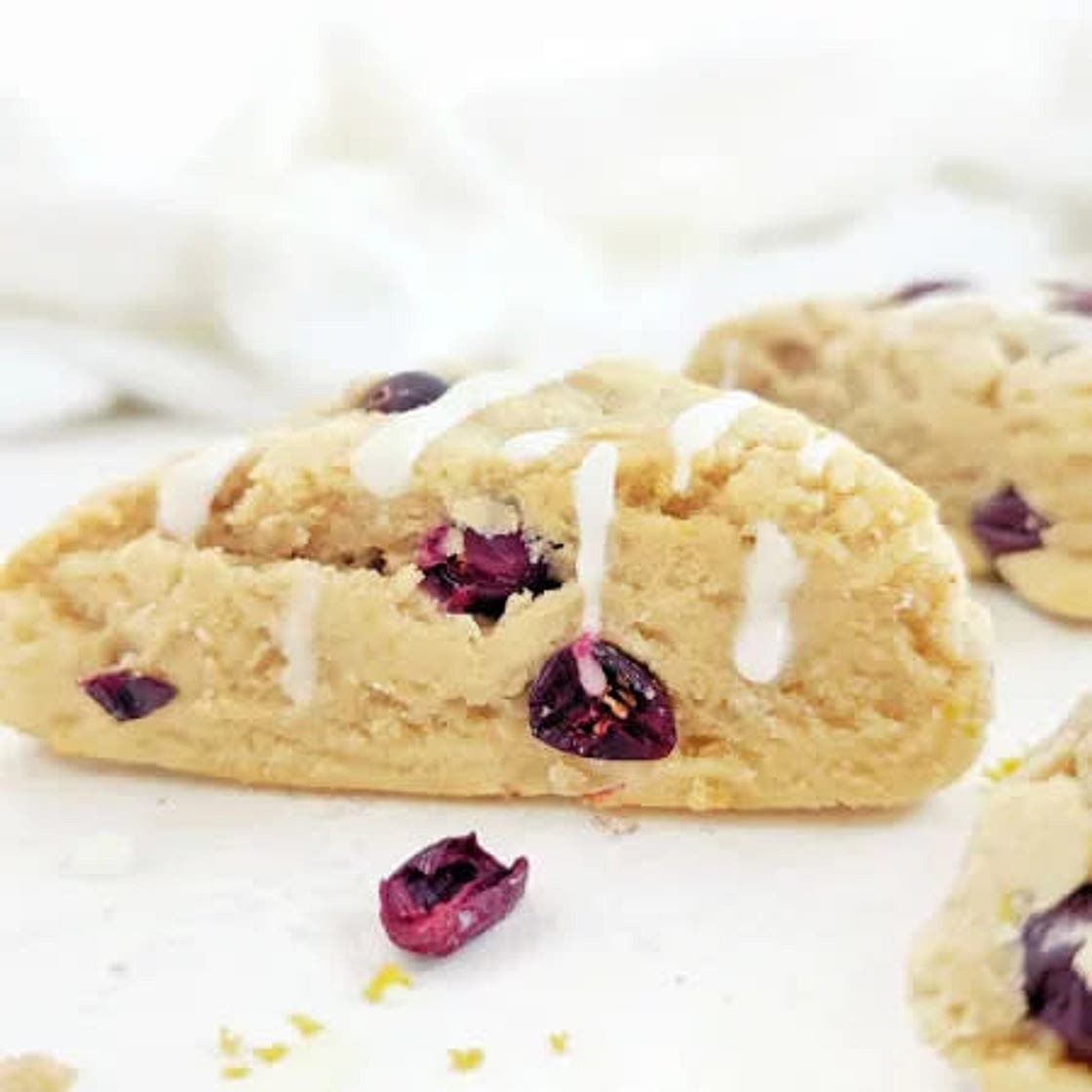 Lemon Cranberry Protein Scones - Hayl's Kitchen
