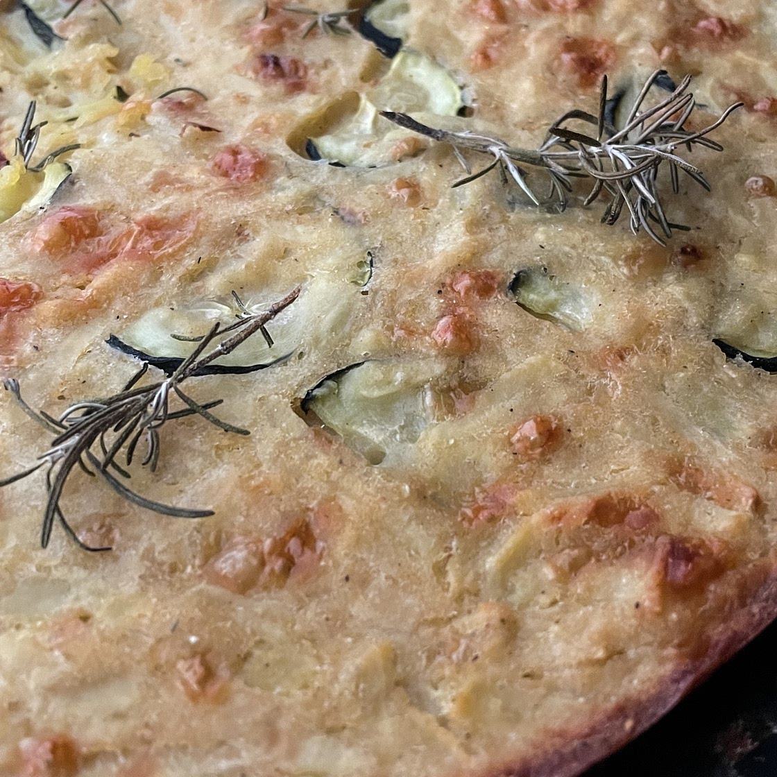 CRISPY ZUCCHINI FOCACCIA (SCARPACCIA)
