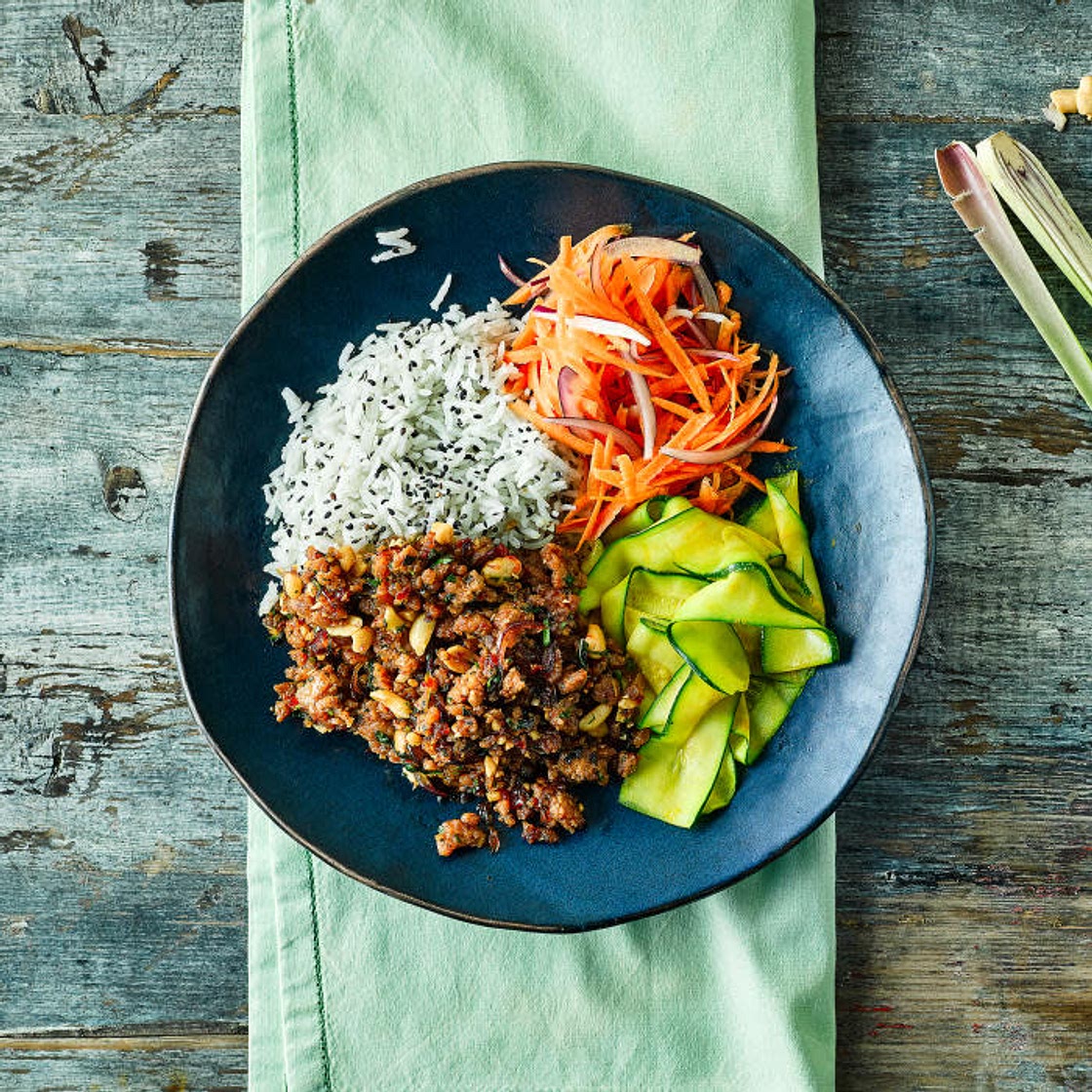 Vietnamese-Style Sticky Lemongrass Pork Bowl
