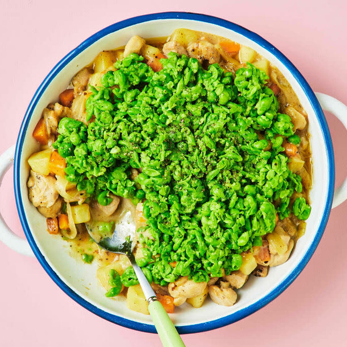 Country-Style Chicken Pot Pie with Beans