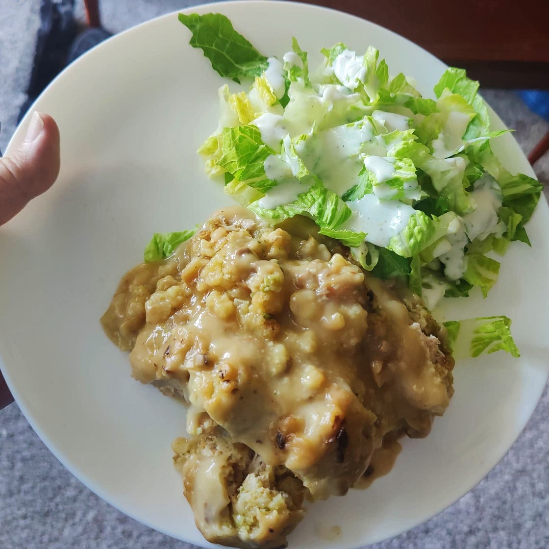Pork chops & stuffing