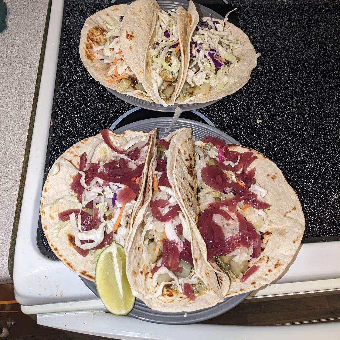 Spicy Potato Soft Tacos with Chimichurri