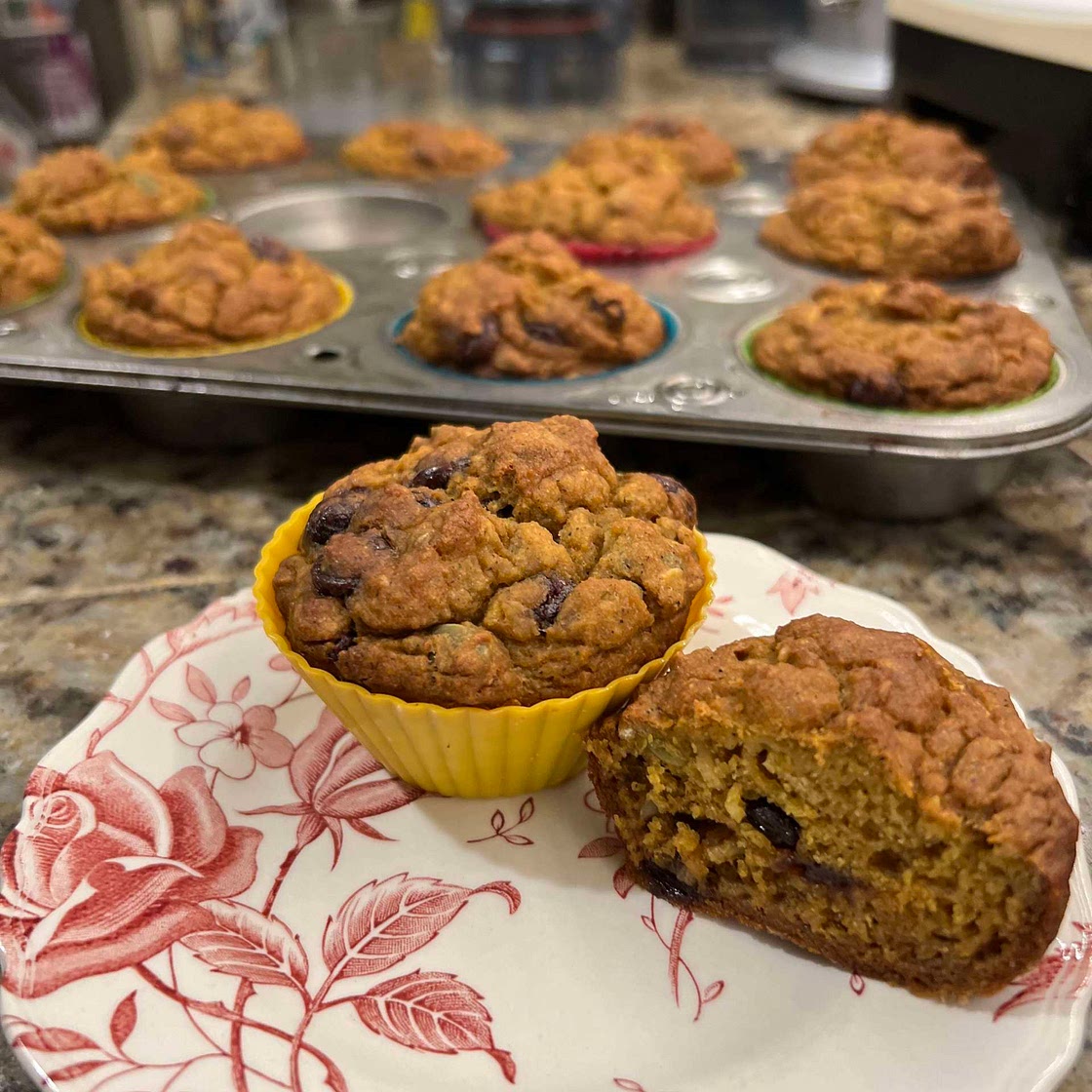 Carrot apple zucchini muffins 