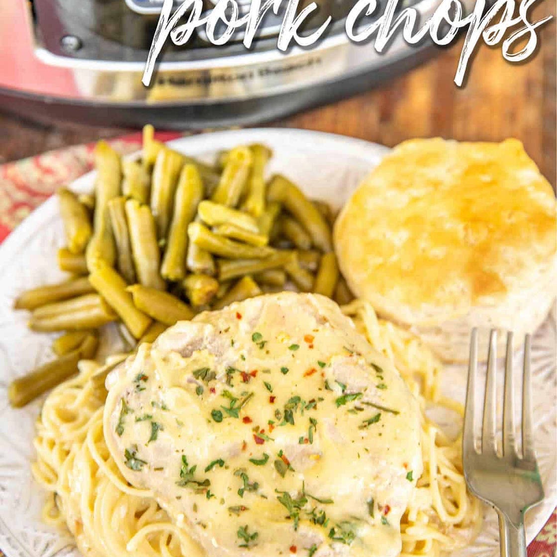 Ranch Pork Chops Over Pasta