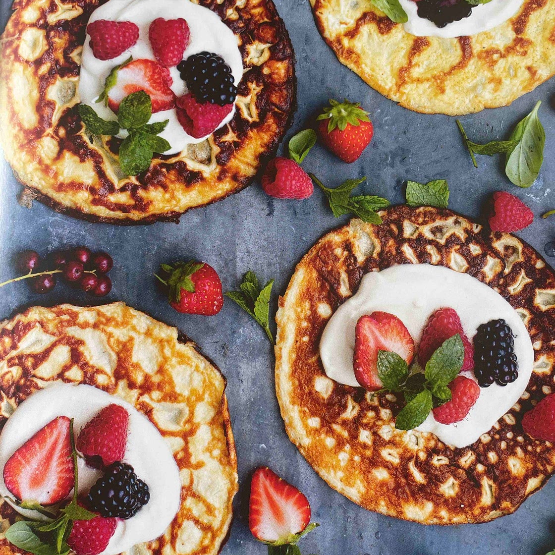 Speedy low-carb pancakes