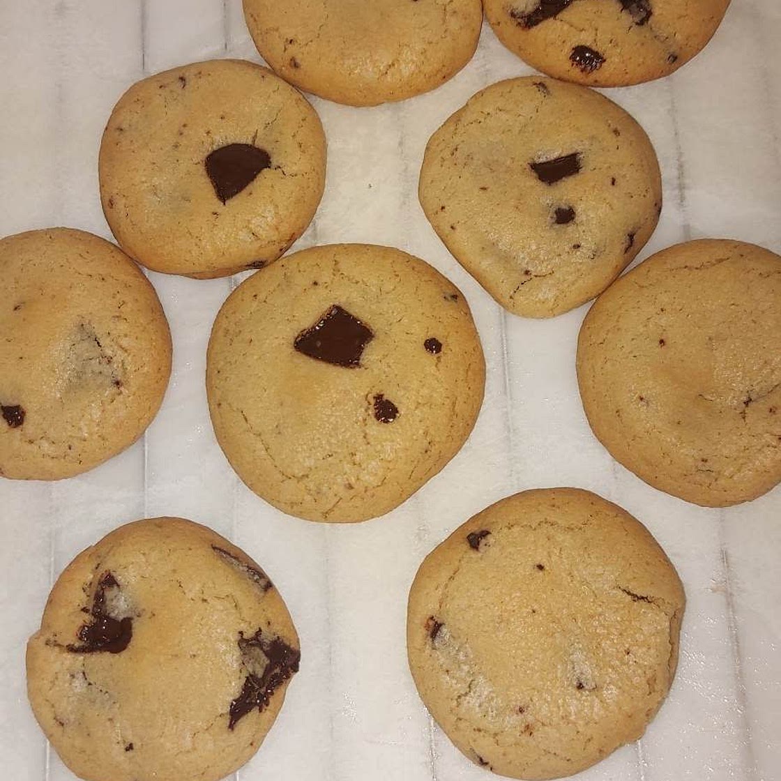 Yummy cookies with chocolate chips