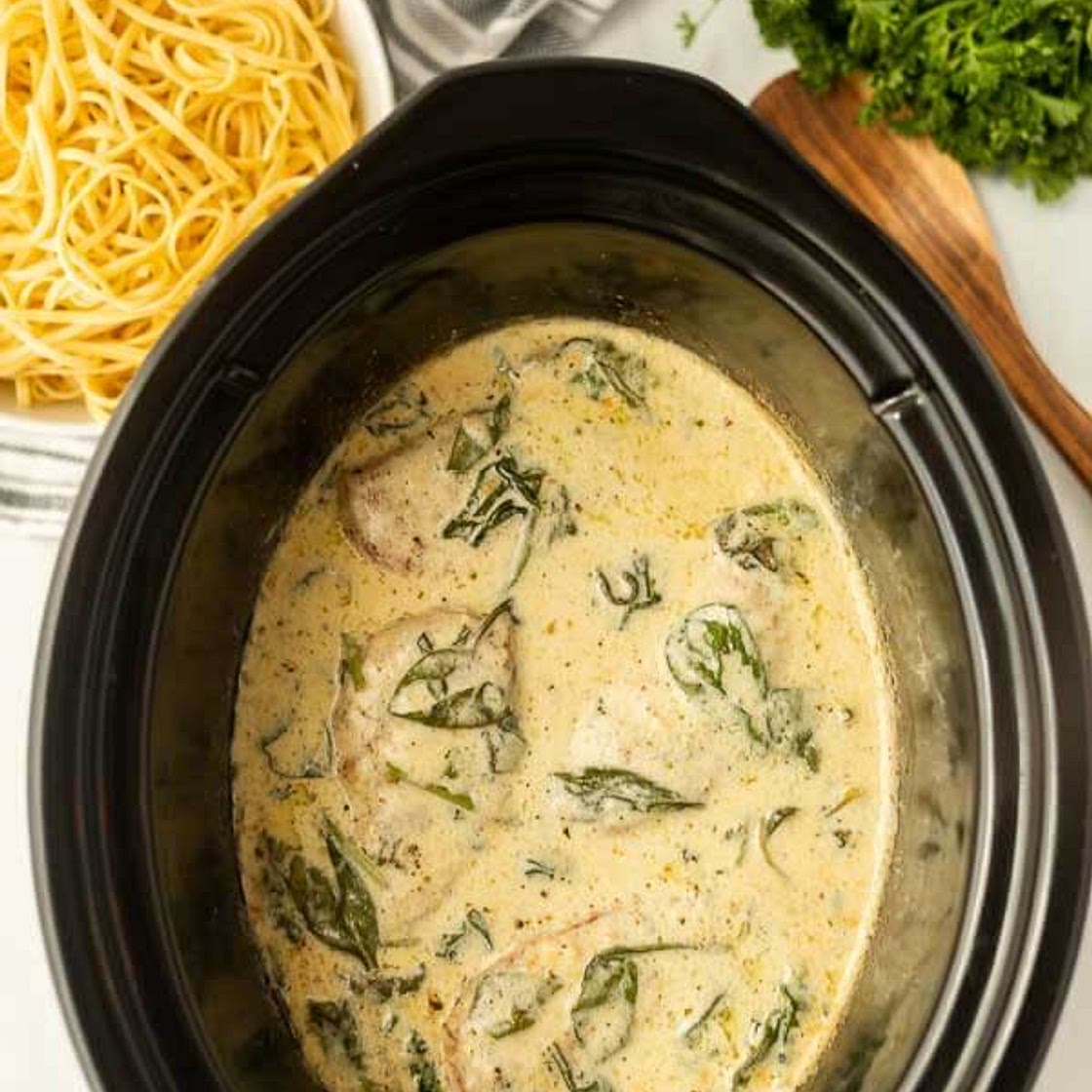 Crock Pot Creamy Parmesan Chicken 