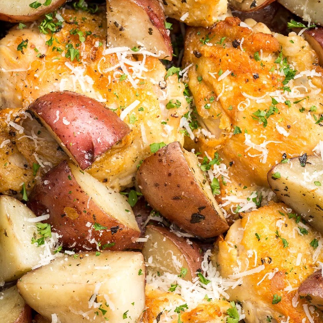 Crockpot Garlic-Parmesan Chicken