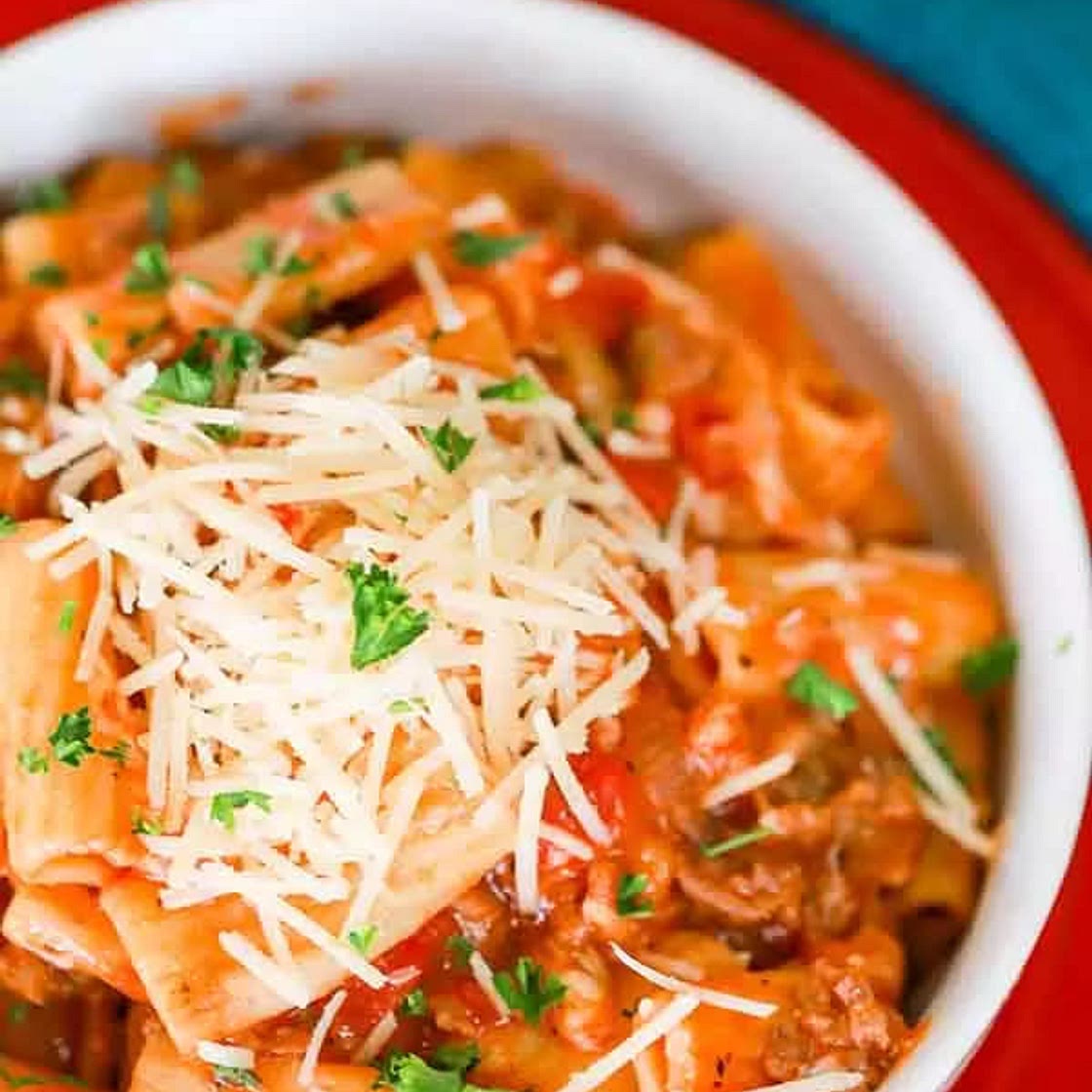 Crock Pot Italian Sausage Rigatoni 