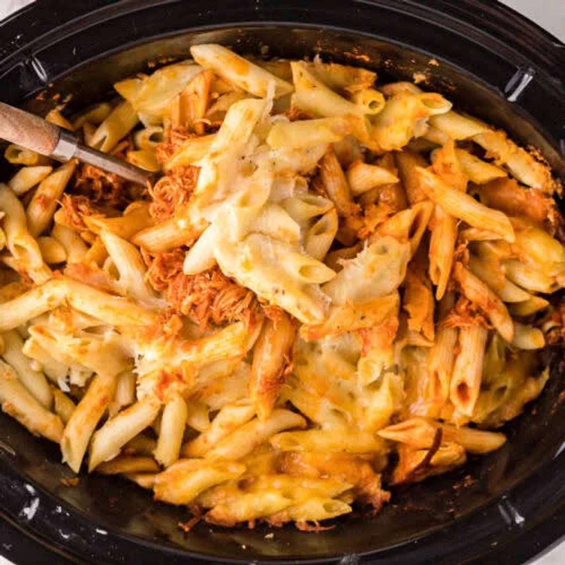 Slow Cooker Chicken Parmesan Pasta