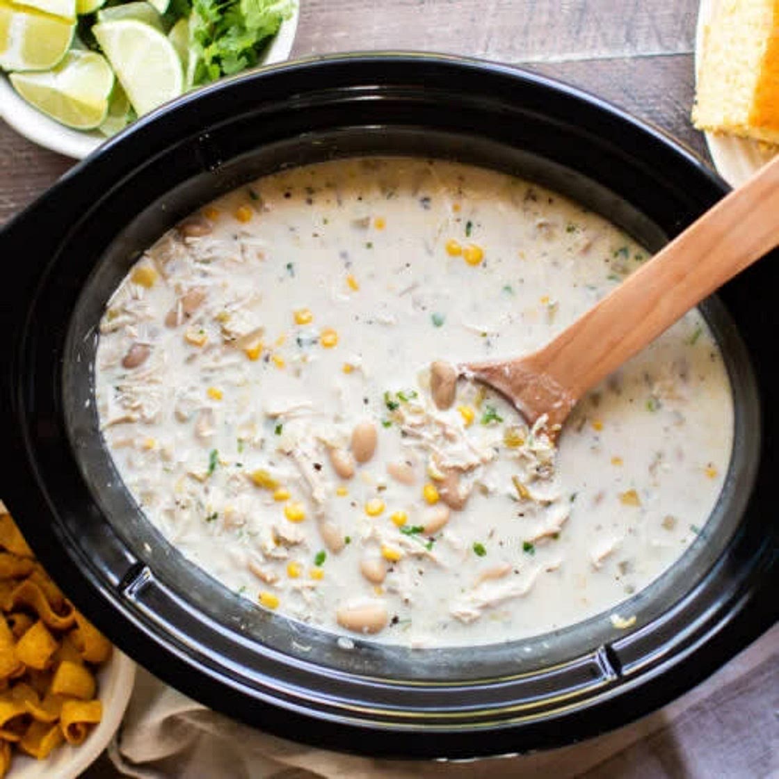 Slow Cooker White Chicken Chili