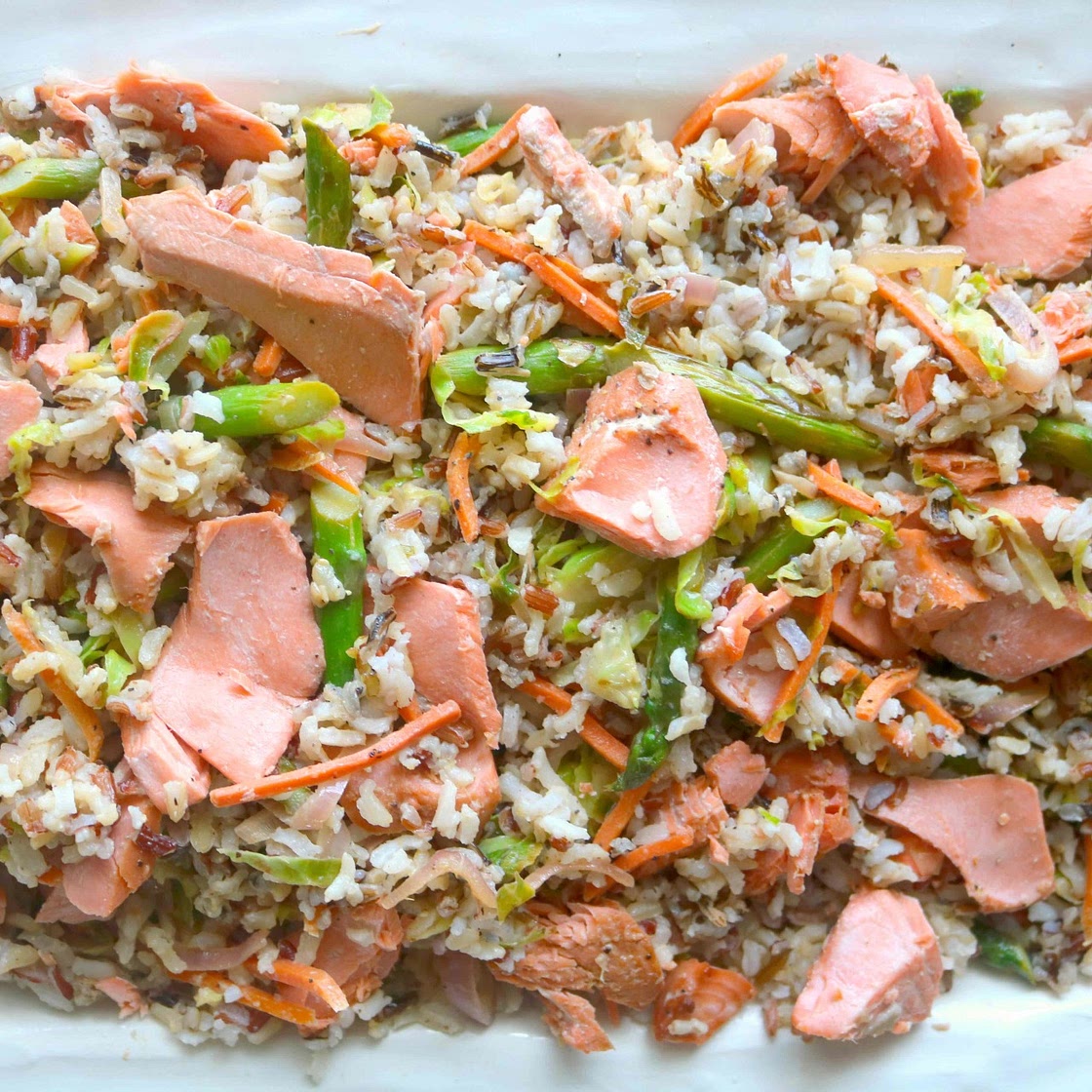 Salmon rice salad
