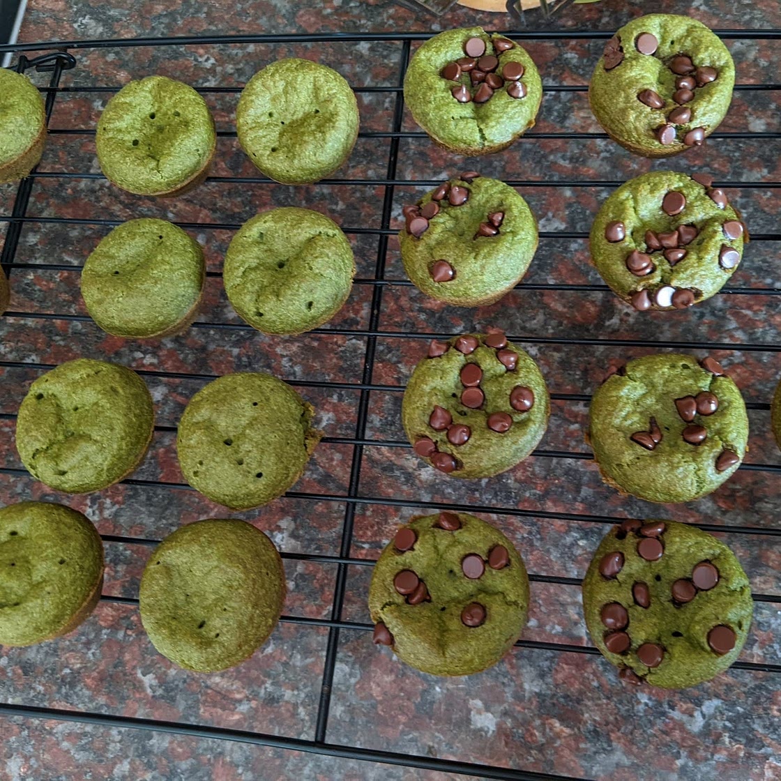 Sweet Spinach Muffins with Banana