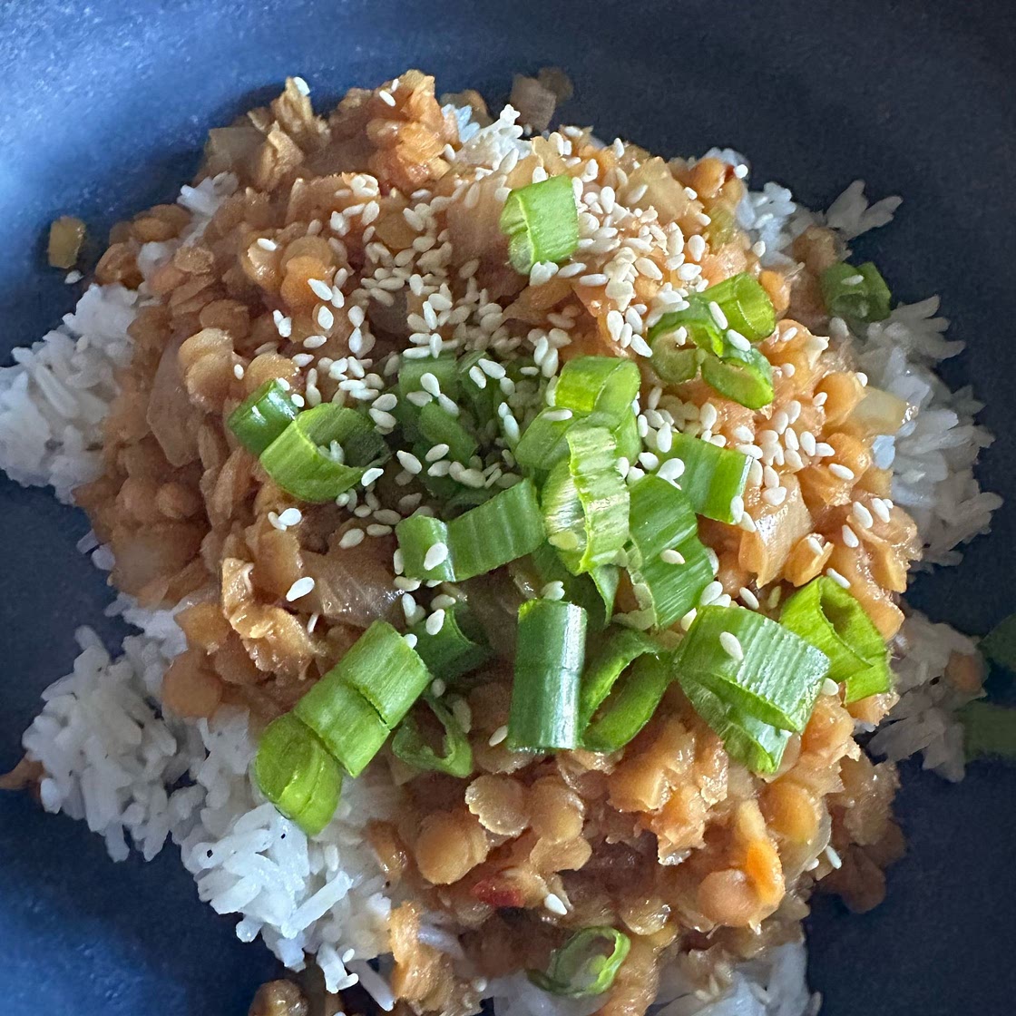 Sweet Korean Lentils