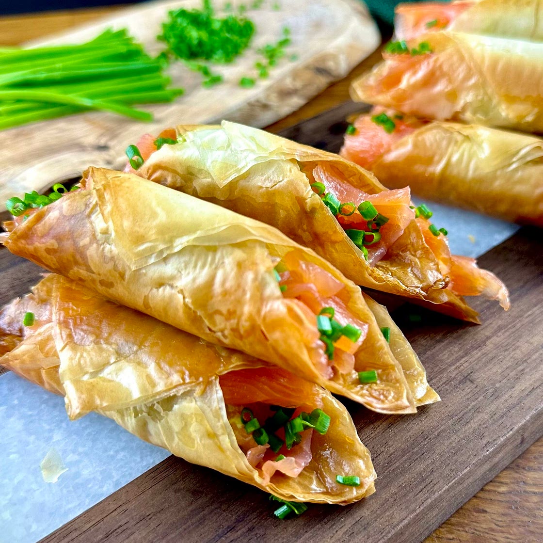 Avo & Salmon Filo Snack