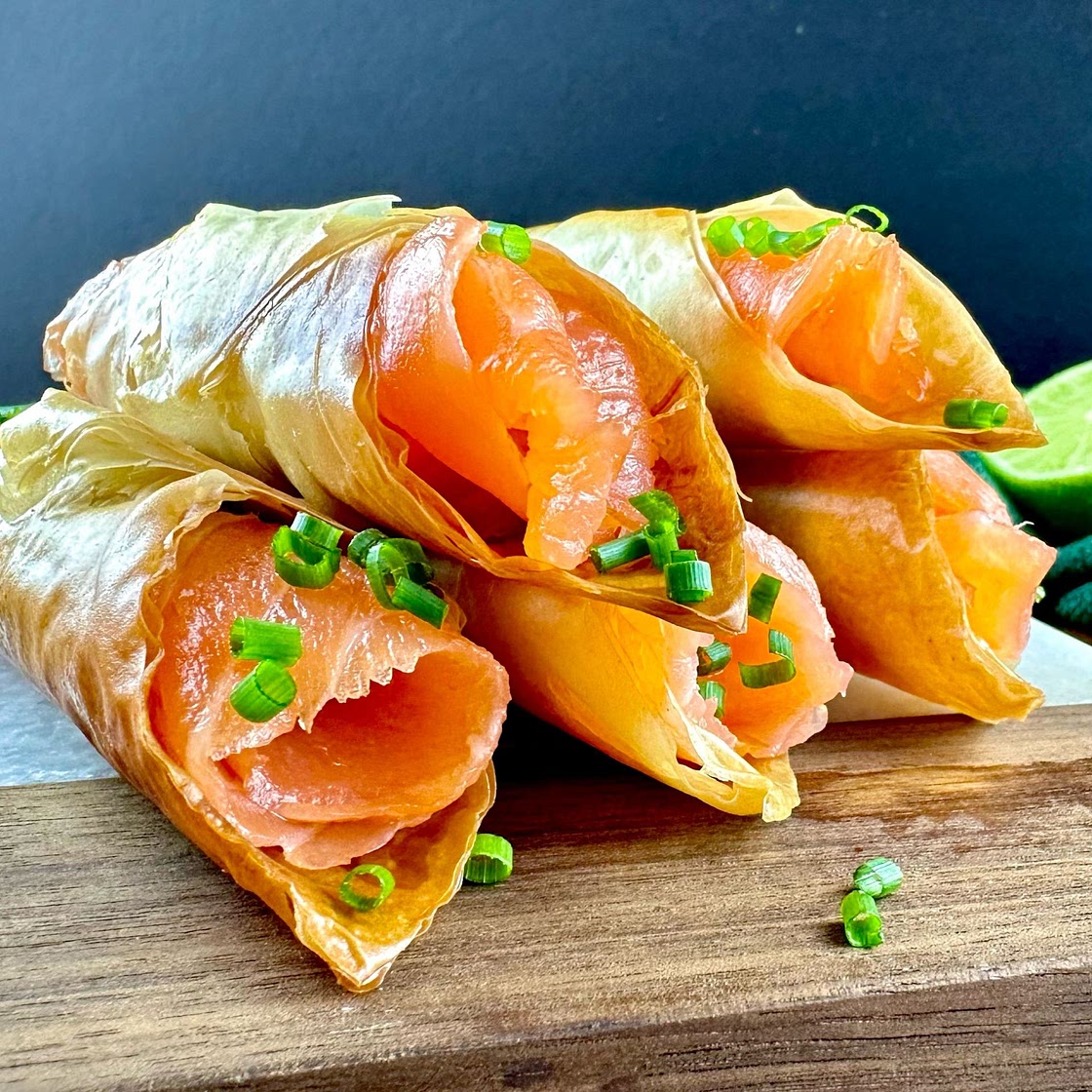 Avo & Salmon Filo Snack