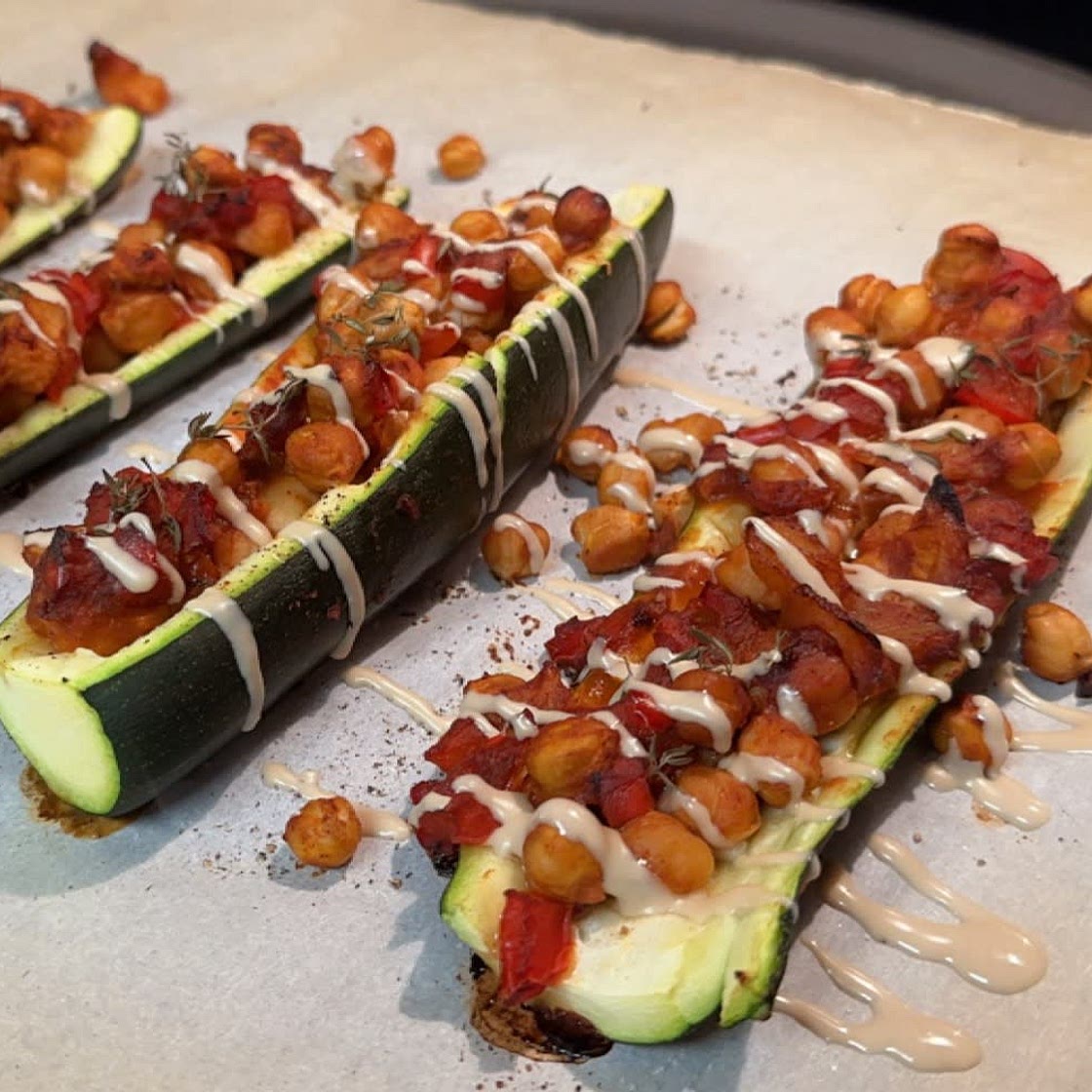 Vegan Stuffed Zucchini
