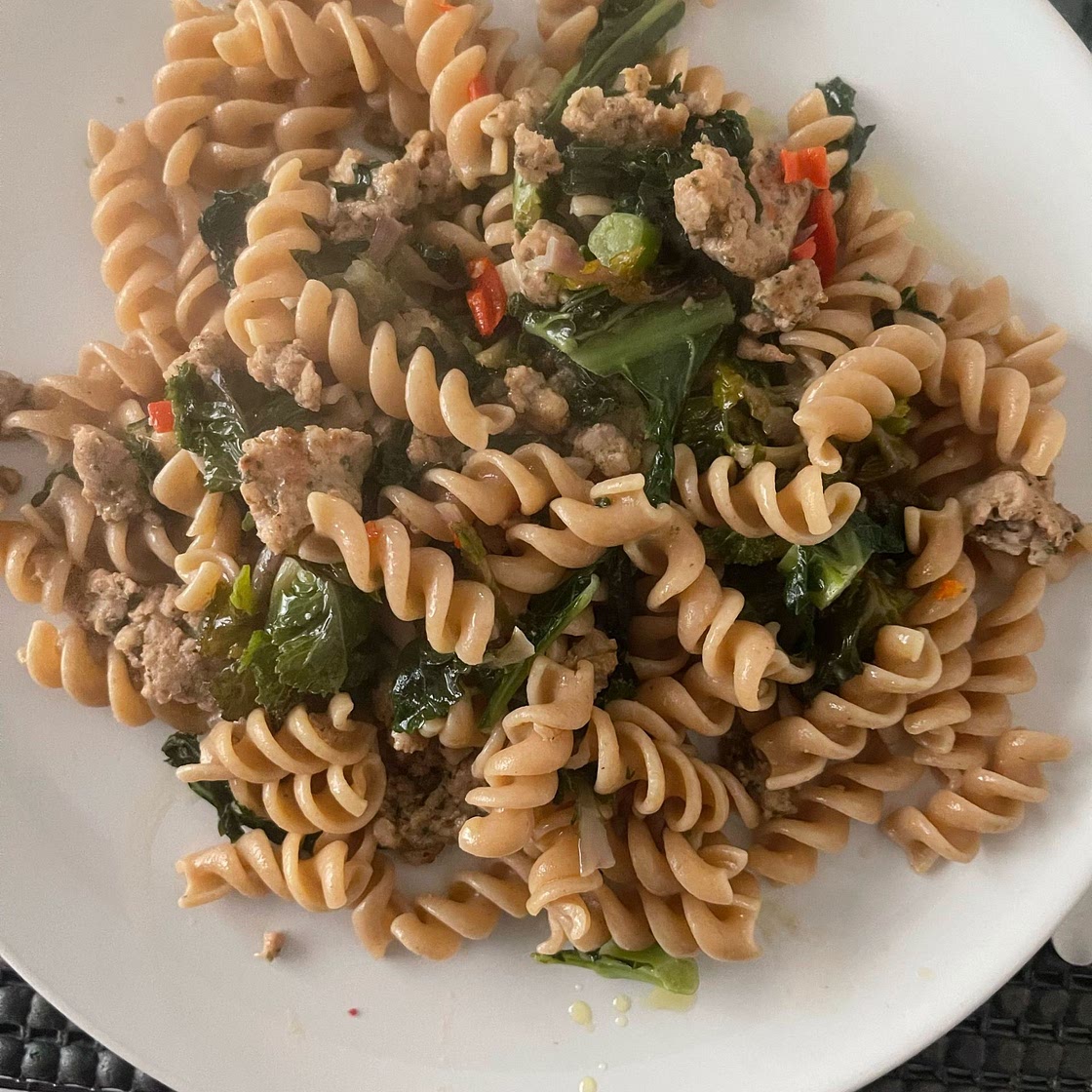 Fusilli with sausage and cavolo nero recipe