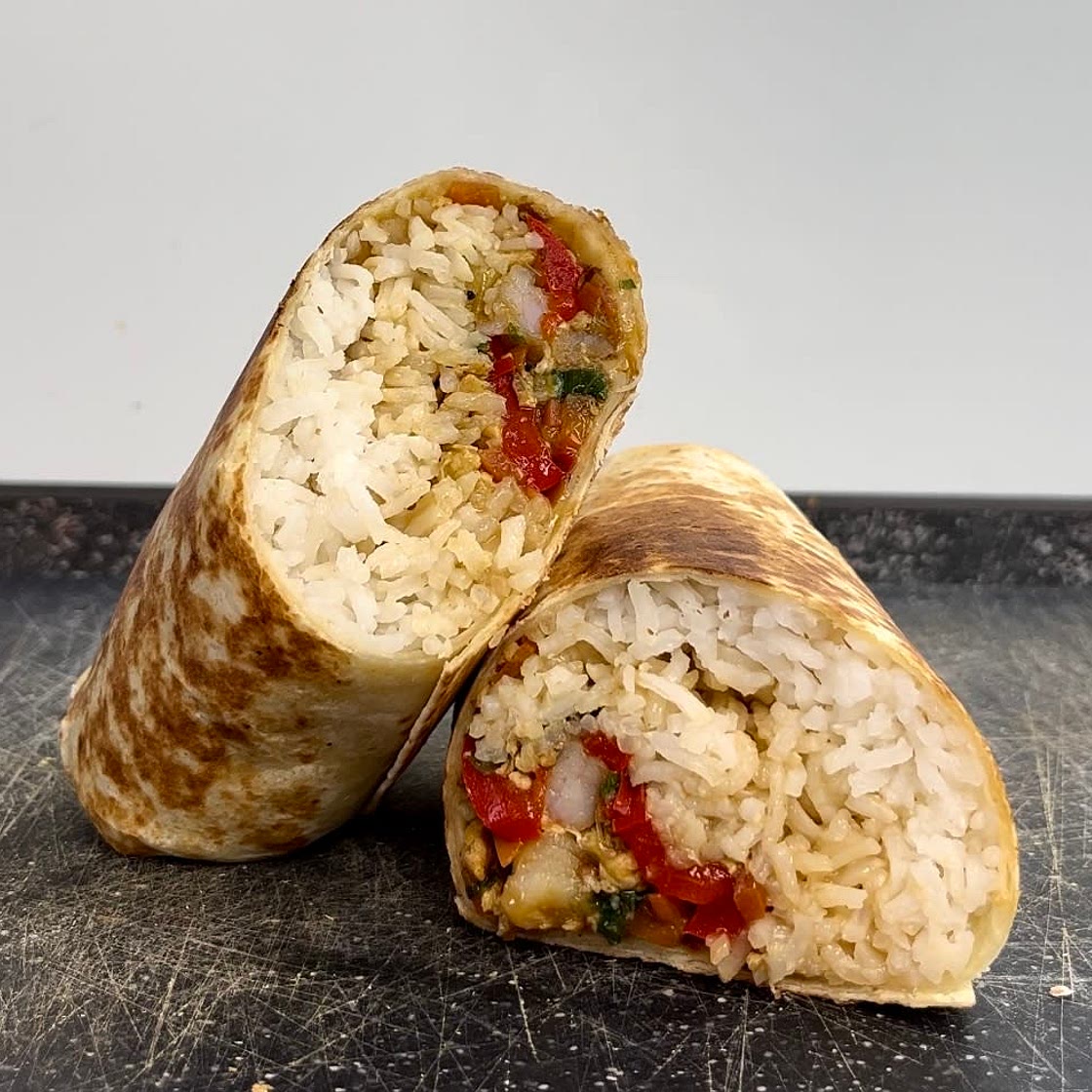 Prawn teriyaki wrap
