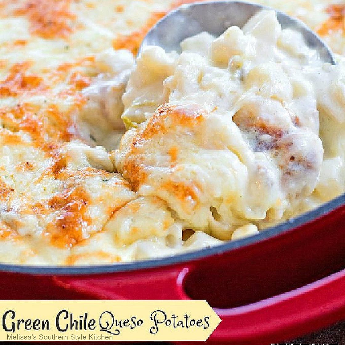 Green Chile Queso Potatoes