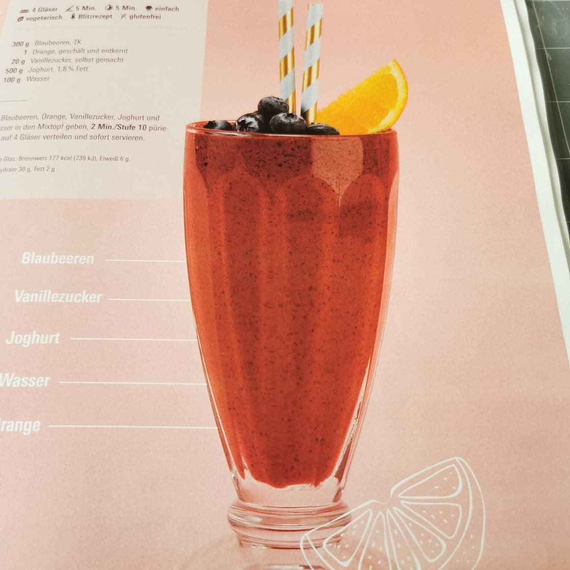 Blaubeer Joghurt Shake