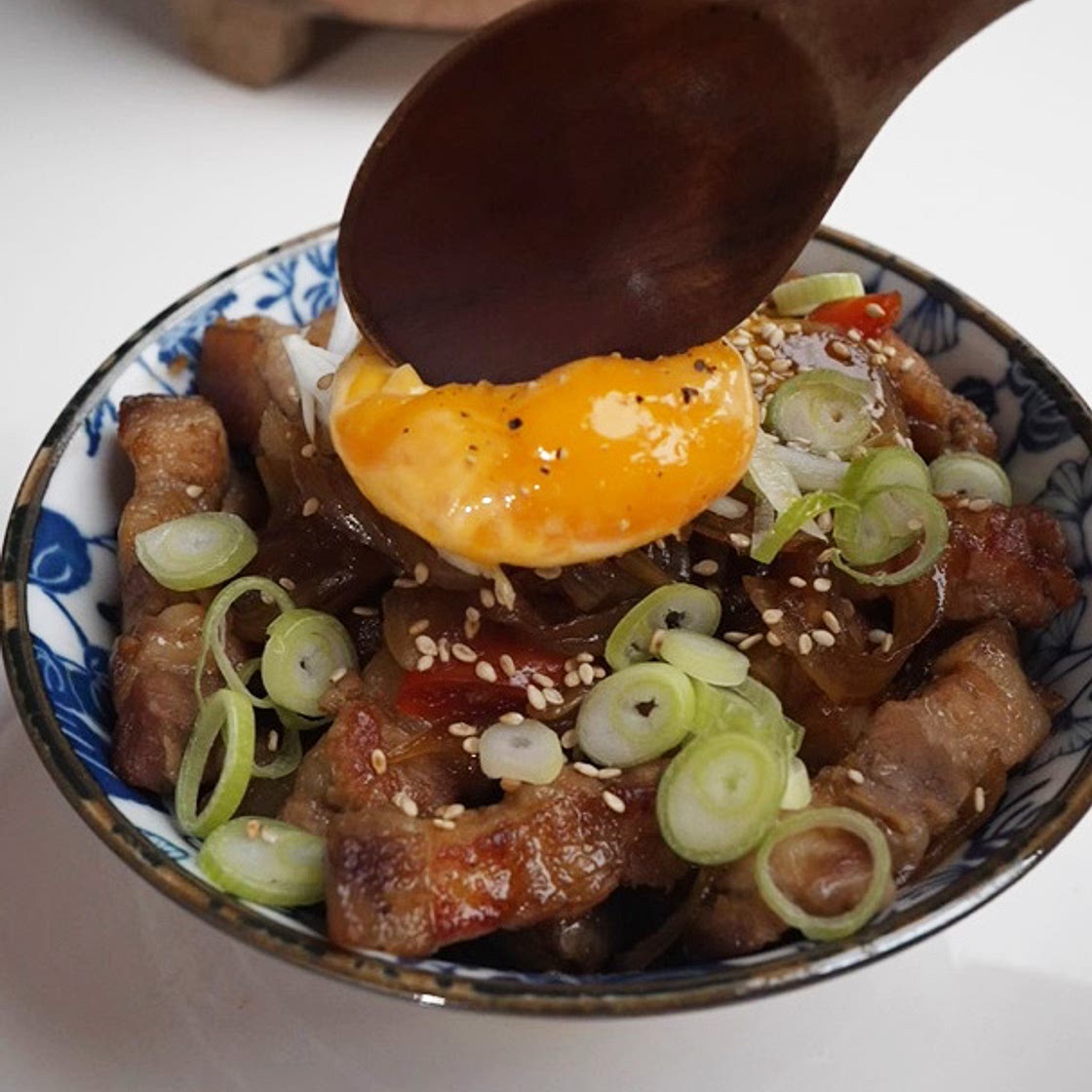 Soy-braised pork belly with rice