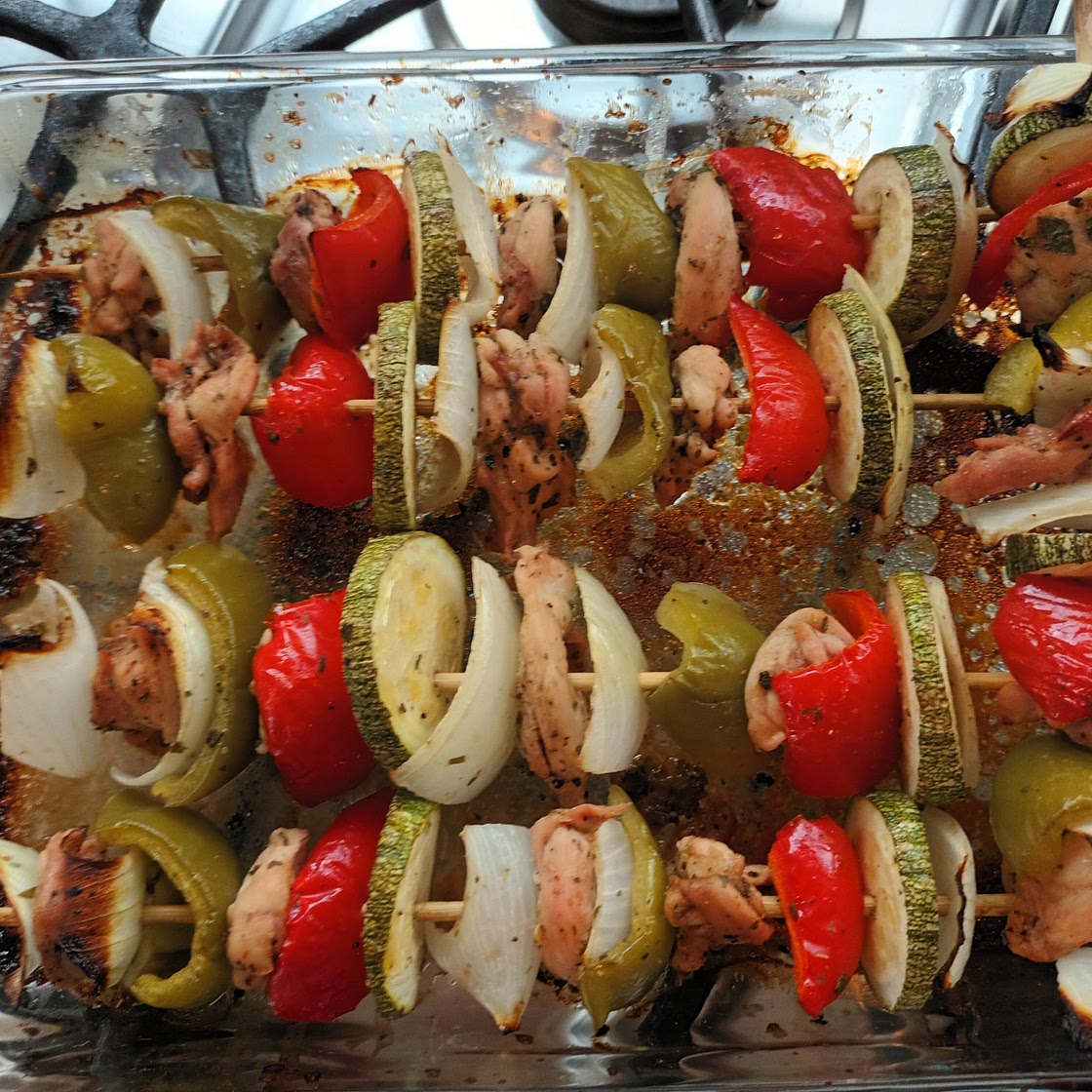 Brochetas de pollo al limón