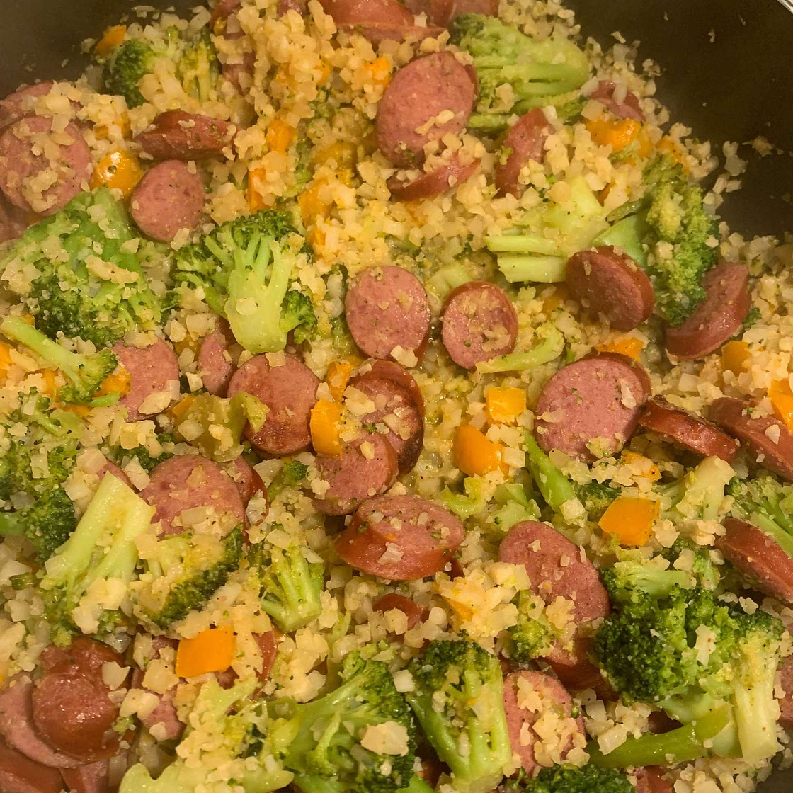 Cajun Sausage Cauliflower Rice (Keto & Low Carb)