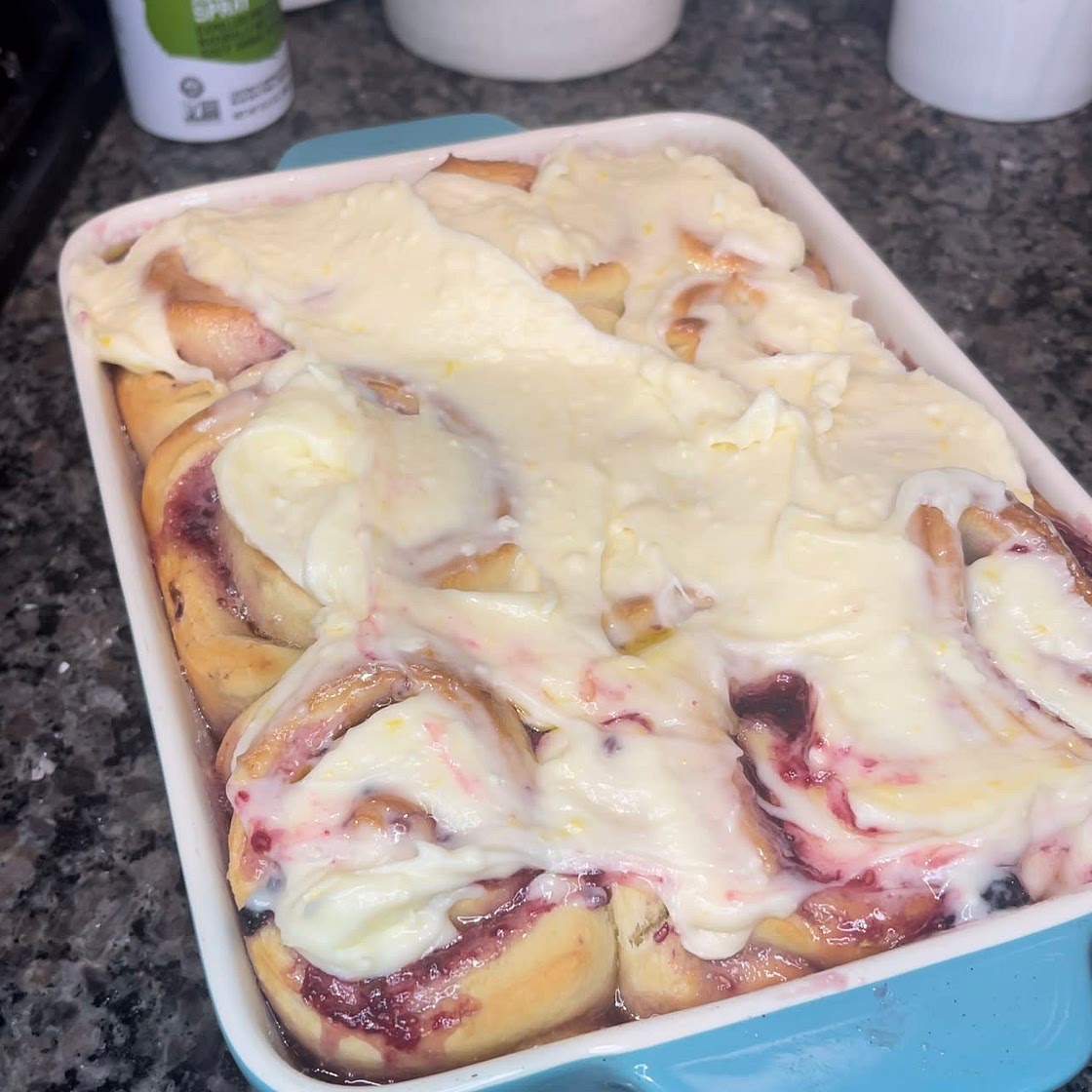 Lemon berry sweet rolls