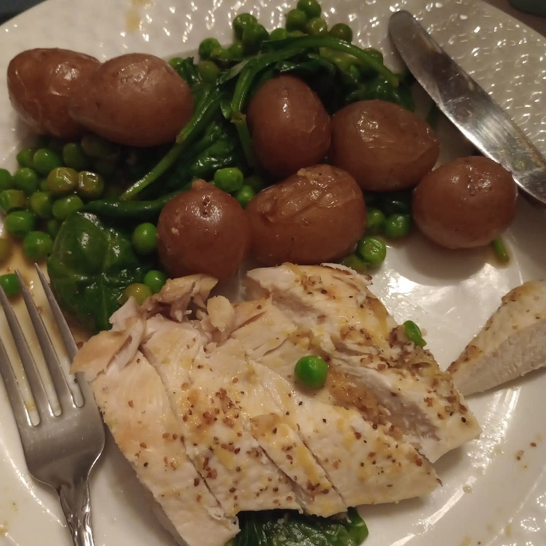 Honey-Mustard Chicken  with Spring Vegetables 