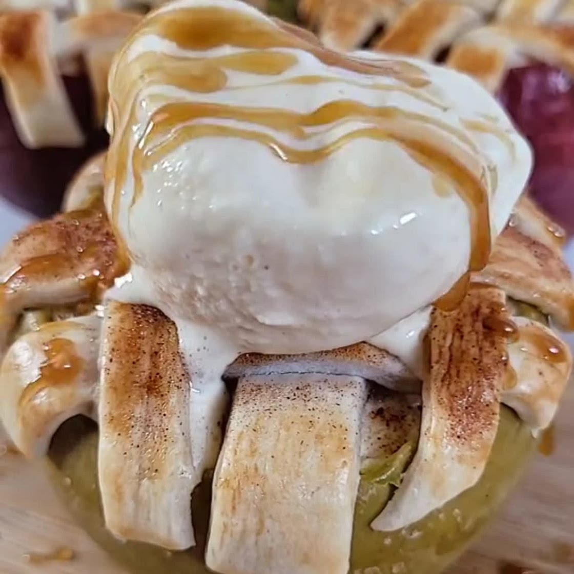 Elegant Lattice-Crowned Apple Pie Stuffed Apples