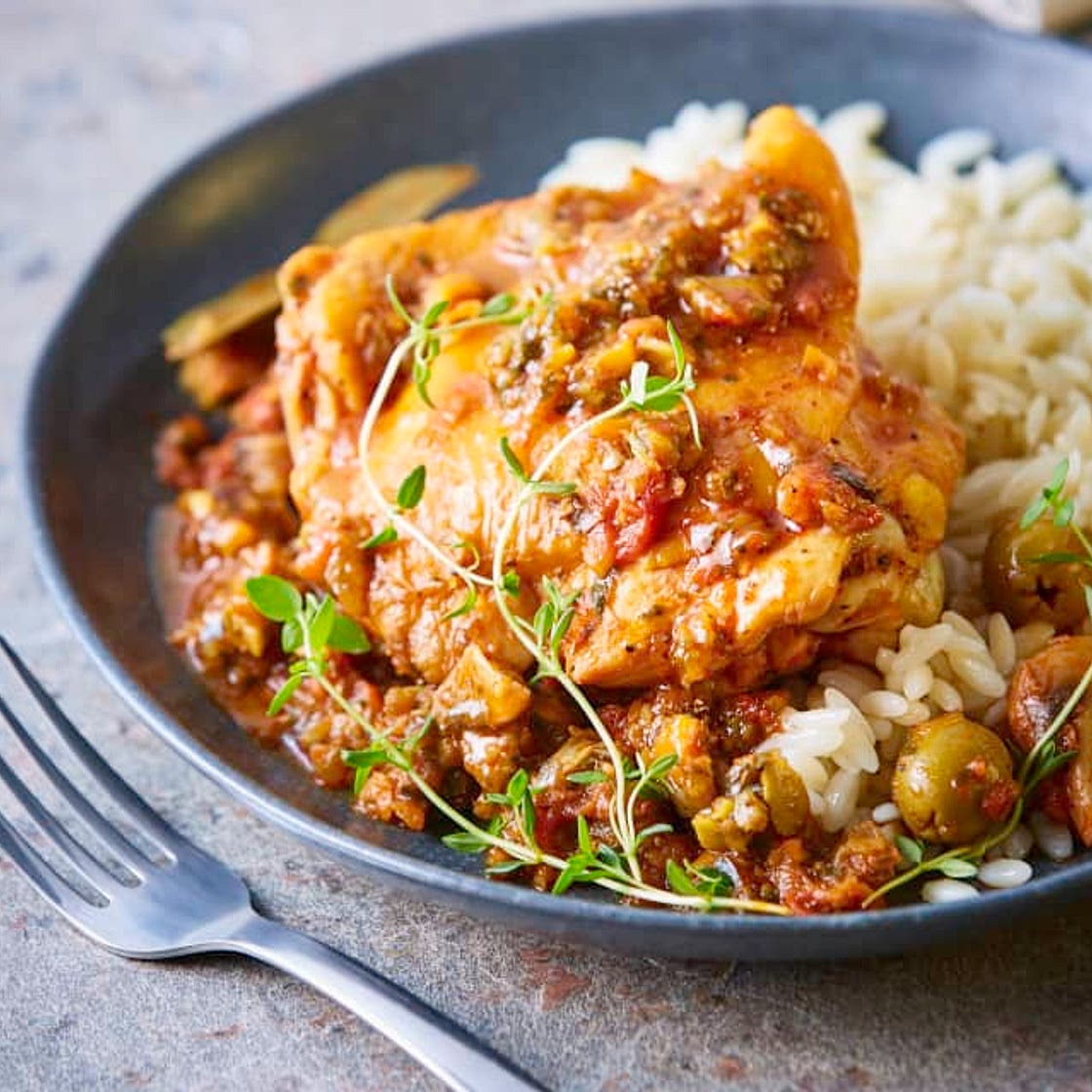 Chicken Cacciatore with Orzo