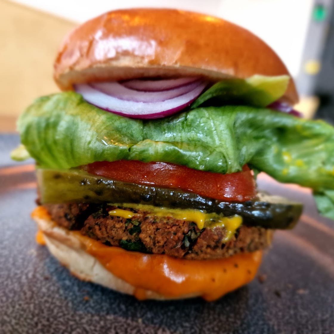Air Fryer Black Bean Burger