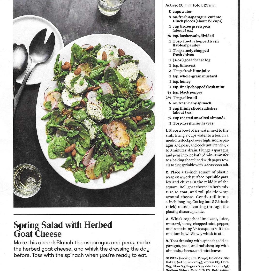 Spring Salad with Herbed Goat Cheese