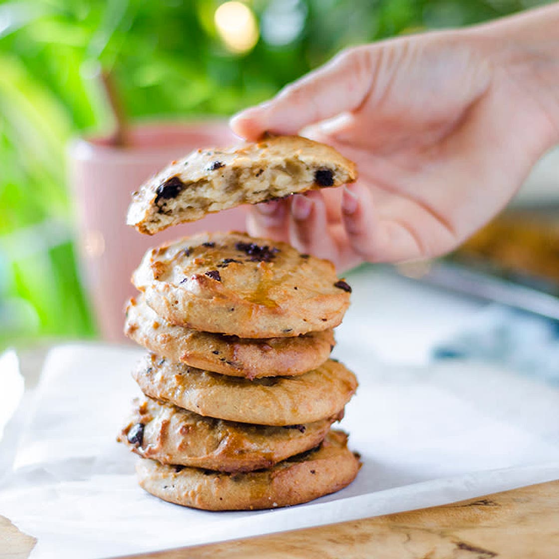 Galletas de mantequilla con chips de chocolate