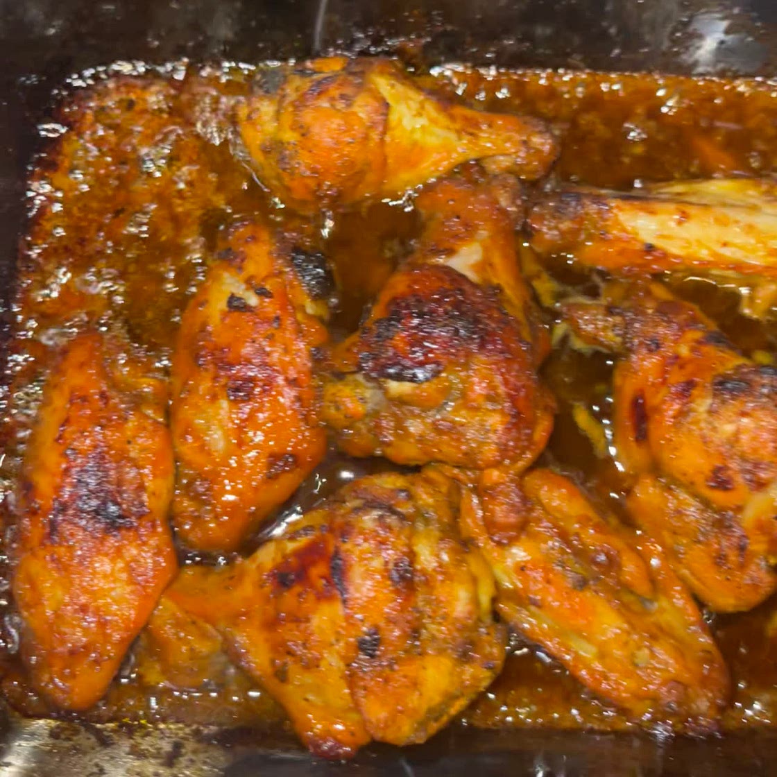 Oven Baked Hot Honey Garlic Wings 