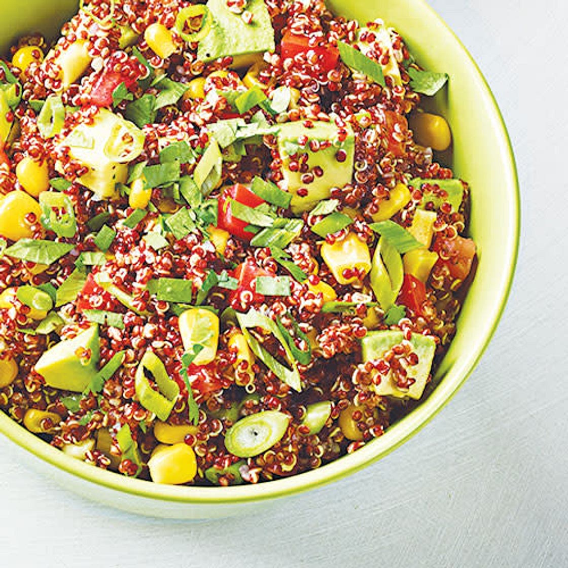 Red Quinoa-avocado salad