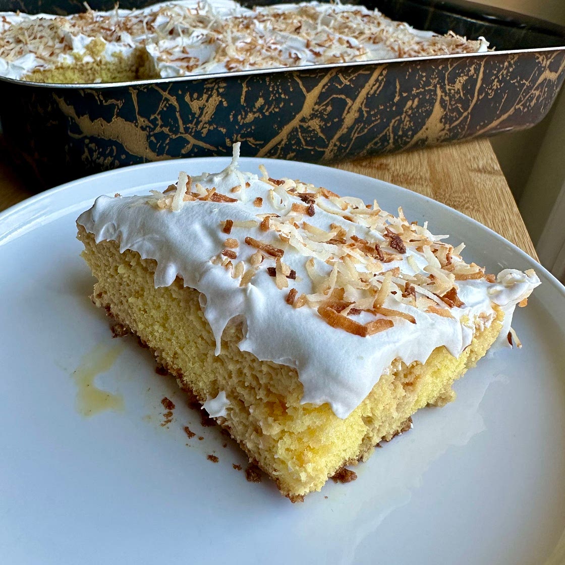 Coffee tres leches cake