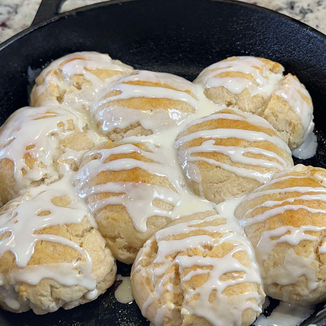 Frosted Honey Butter Biscuits 