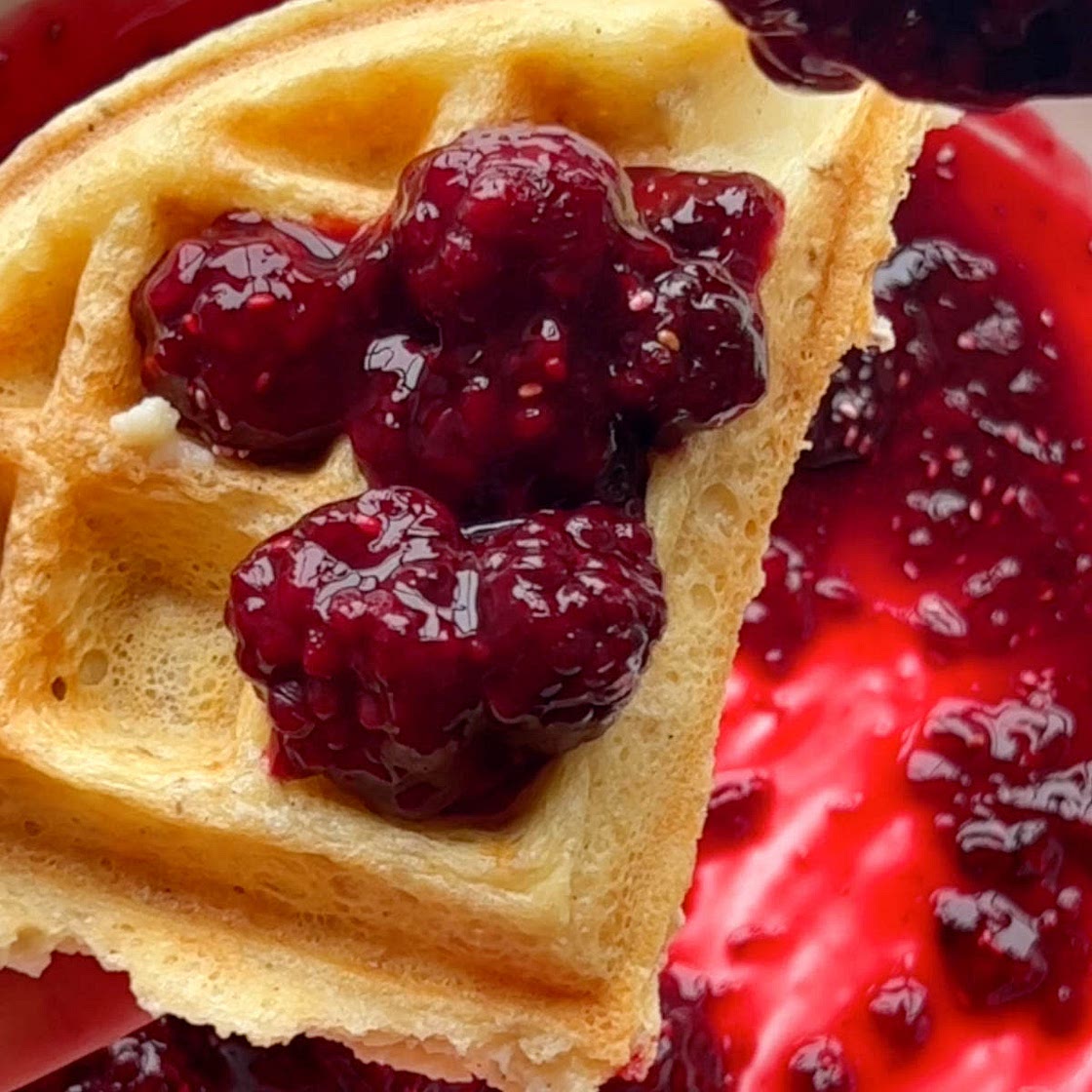 Gluten-Free Tofu Chia Seed Waffles