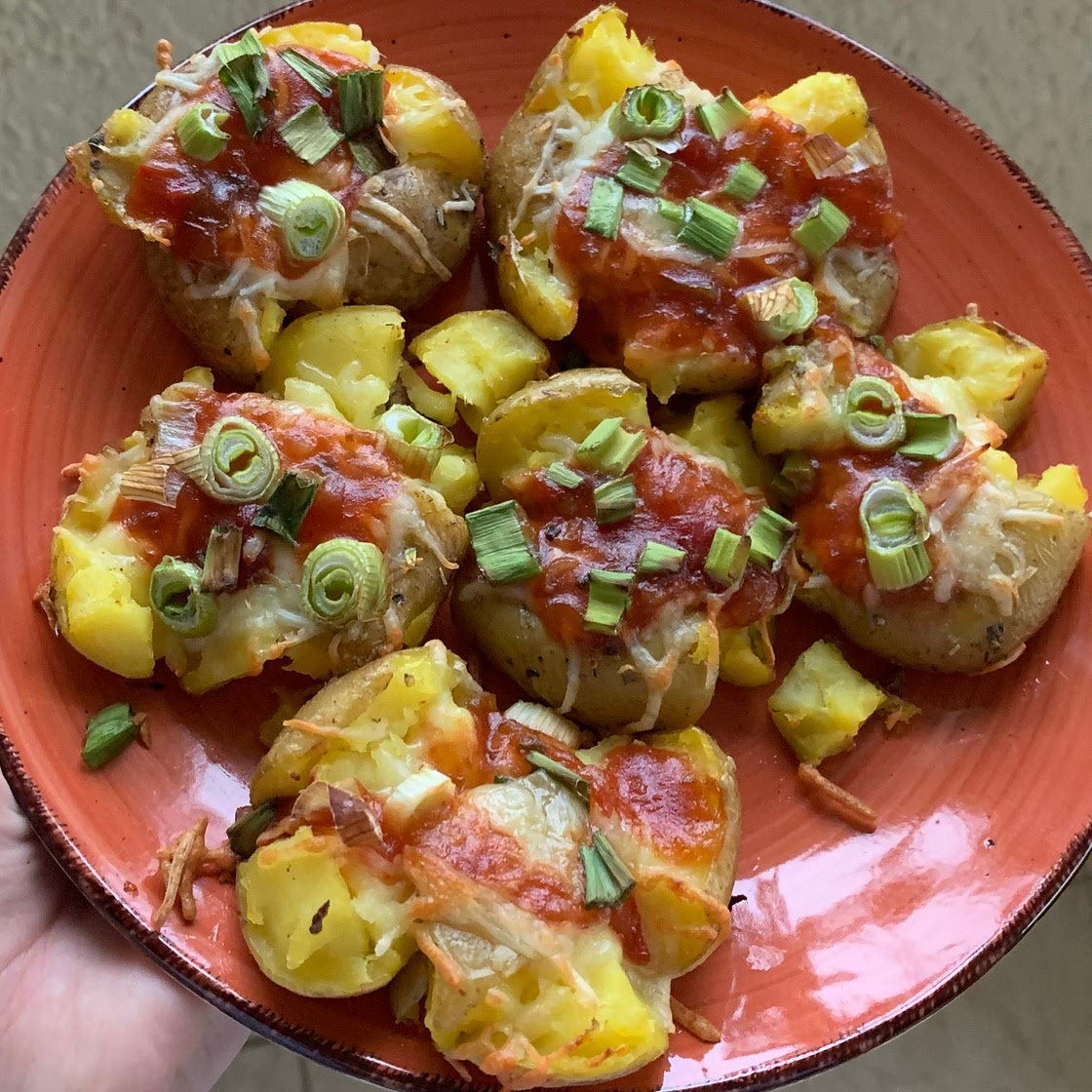 🥔- Smashed Pizza Potatoes
